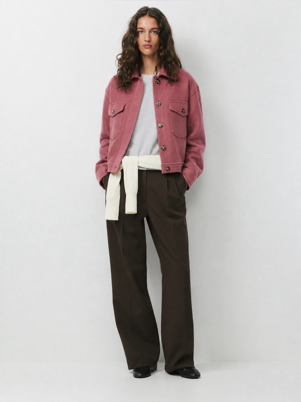 Aritzia Wilfred | Boxy Merino Wool Utility Autumn Shirt Jacket ~ Brand New Small